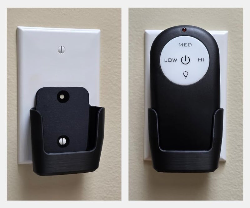 Makesus Fan Remote Holder Wall Mount Bracket for Merwry Home Decorators Collection Ceiling Fan Remote Control (1 Pk BLK) - Image 5